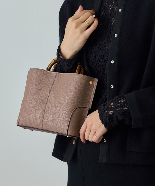 E'POR（エポール）の「【E'POR】BAMBOO BAG Mini 【超軽量】（ハンドバッグ・レディース・オフホワイト/ブラック系その他/ベージュ系その他・FREE）」の21枚目の写真