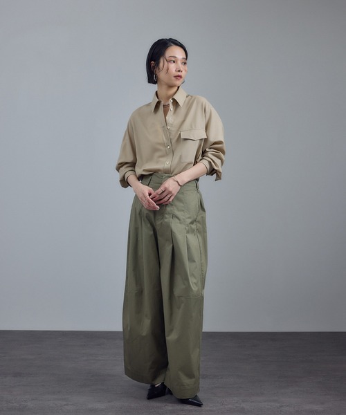 WEB限定】コットンツイルワイドフォルムパンツ / 新色追加（その他