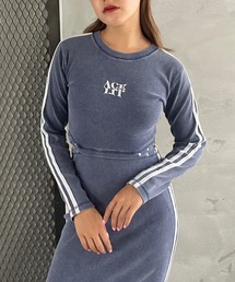 サイドラインリブロングワンピース