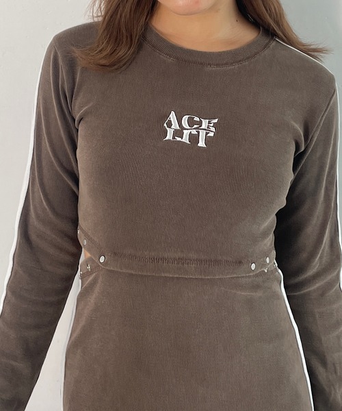 ROGER AND RAW（ロジャーアンドロウ）の「サイドラインリブロングワンピース（ワンピース・レディース・ネイビー/ブラウン/ブラック・FREE）」の21枚目の写真