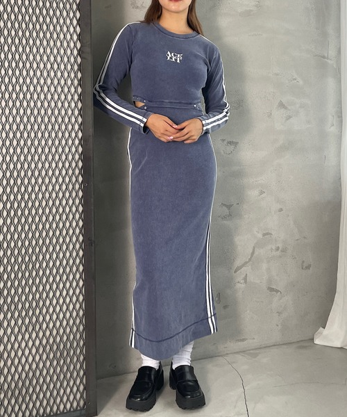 ROGER AND RAW（ロジャーアンドロウ）の「サイドラインリブロングワンピース（ワンピース・レディース・ネイビー/ブラウン/ブラック・FREE）」の18枚目の写真