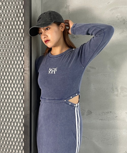 ROGER AND RAW（ロジャーアンドロウ）の「サイドラインリブロングワンピース（ワンピース・レディース・ネイビー/ブラウン/ブラック・FREE）」の16枚目の写真