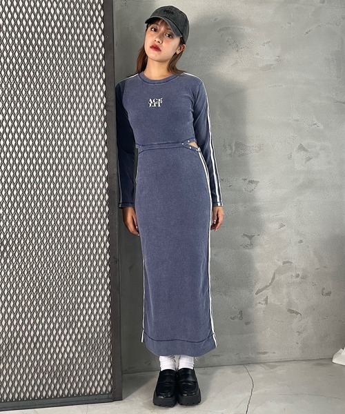 ROGER AND RAW（ロジャーアンドロウ）の「サイドラインリブロングワンピース（ワンピース・レディース・ネイビー/ブラウン/ブラック・FREE）」の14枚目の写真