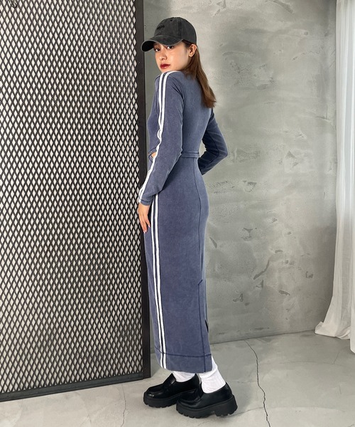 ROGER AND RAW（ロジャーアンドロウ）の「サイドラインリブロングワンピース（ワンピース・レディース・ネイビー/ブラウン/ブラック・FREE）」の12枚目の写真