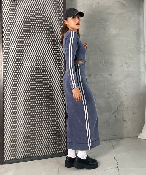 ROGER AND RAW（ロジャーアンドロウ）の「サイドラインリブロングワンピース（ワンピース・レディース・ネイビー/ブラウン/ブラック・FREE）」の11枚目の写真