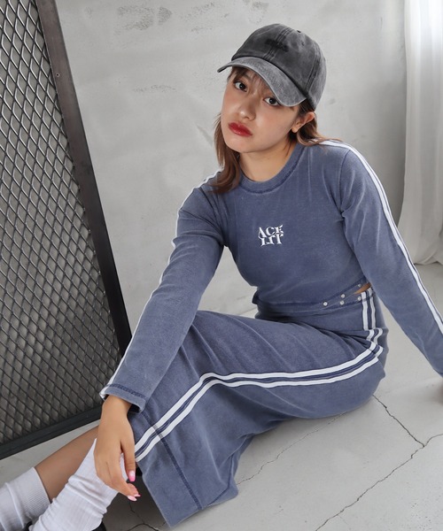 ROGER AND RAW（ロジャーアンドロウ）の「サイドラインリブロングワンピース（ワンピース・レディース・ネイビー/ブラウン/ブラック・FREE）」の6枚目の写真