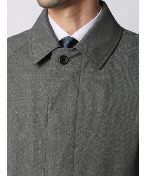 SUIT SQUARE（スーツスクエア）の「中綿ステンカラーコート CANONICO OFFLIMITS 撥水 防風 無地（ステンカラーコート・メンズ・ネイビー/グレー・S/M/L/LL）」の8枚目の写真