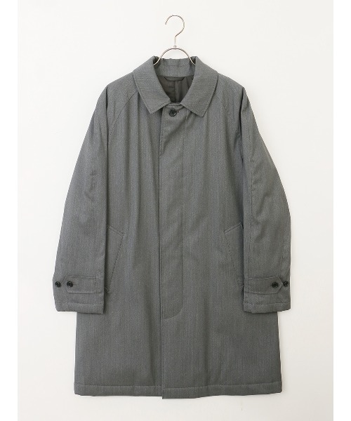 SUIT SQUARE（スーツスクエア）の「中綿ステンカラーコート CANONICO OFFLIMITS 撥水 防風 無地（ステンカラーコート・メンズ・ネイビー/グレー・S/M/L/LL）」の11枚目の写真