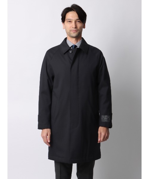 SUIT SQUARE（スーツスクエア）の「中綿ステンカラーコート CANONICO OFFLIMITS 撥水 防風 無地（ステンカラーコート・メンズ・ネイビー/グレー・S/M/L/LL）」の15枚目の写真