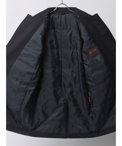 SUIT SQUARE（スーツスクエア）の「中綿ステンカラーコート CANONICO OFFLIMITS 撥水 防風 無地（ステンカラーコート・メンズ・ネイビー/グレー・S/M/L/LL）」の18枚目の写真