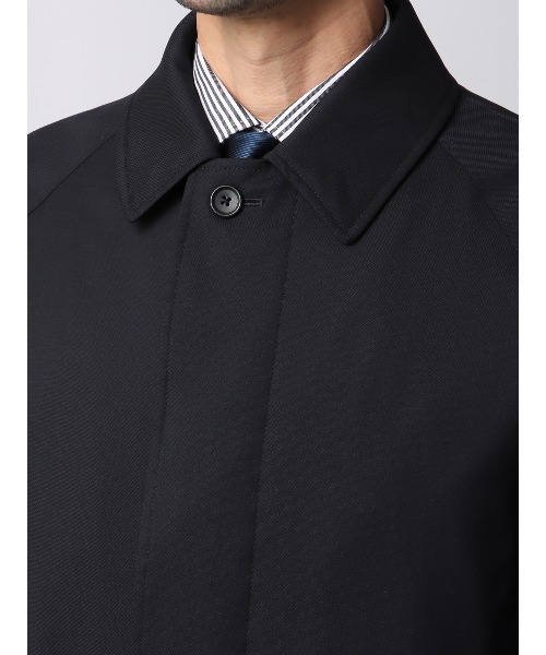 SUIT SQUARE（スーツスクエア）の「中綿ステンカラーコート CANONICO OFFLIMITS 撥水 防風 無地（ステンカラーコート・メンズ・ネイビー/グレー・S/M/L/LL）」の19枚目の写真