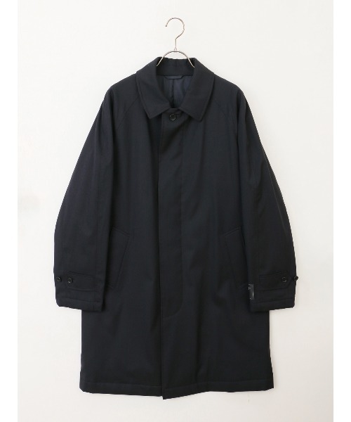 SUIT SQUARE（スーツスクエア）の「中綿ステンカラーコート CANONICO OFFLIMITS 撥水 防風 無地（ステンカラーコート・メンズ・ネイビー/グレー・S/M/L/LL）」の22枚目の写真