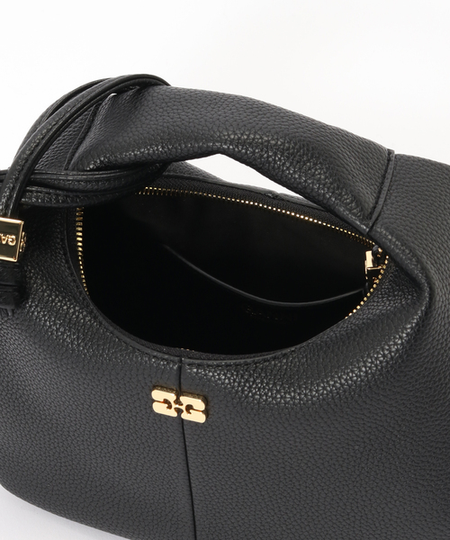 U by SPICK&SPAN(ユーバイスピックアンドスパン)の「GANNI/ガニー Hobo Mini Grained バッグ(ハンドバッグ・レディース・ブラック・FREE)」の7枚目の写真