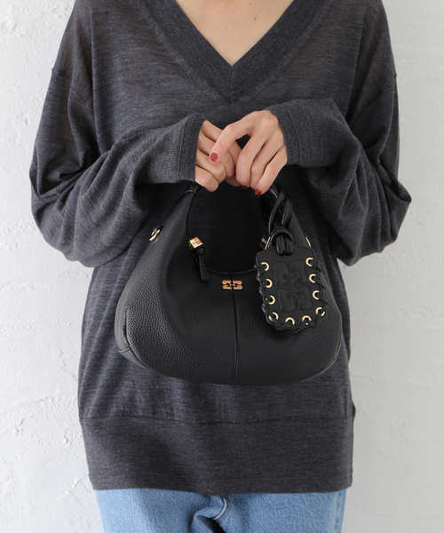 U by SPICK&SPAN(ユーバイスピックアンドスパン)の「GANNI/ガニー Hobo Mini Grained バッグ(ハンドバッグ・レディース・ブラック・FREE)」の14枚目の写真