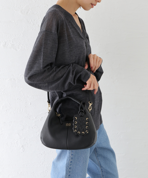 U by SPICK&SPAN(ユーバイスピックアンドスパン)の「GANNI/ガニー Hobo Mini Grained バッグ(ハンドバッグ・レディース・ブラック・FREE)」の15枚目の写真