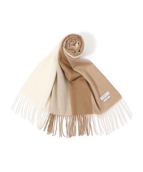 TOMORROWLAND （トゥモローランド）の「TOMORROWLAND カシミヤ パネルチェックマフラー（マフラー・メンズ・グレー系その他/ベージュ系その他/ブルー系その他/イエロー系その他・FREE）」の3枚目の写真