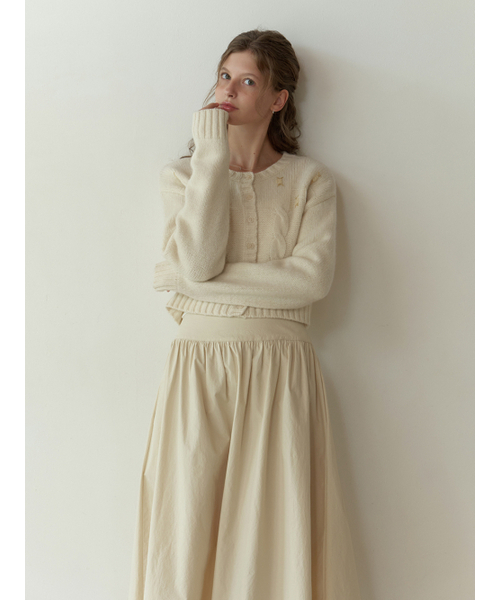 RE_L（リエル）の「Fiord shirring skirt (beige)（スカート・レディース・その他・SMALL/MEDIUM）」の4枚目の写真