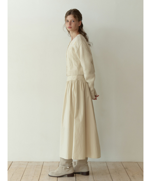 RE_L（リエル）の「Fiord shirring skirt (beige)（スカート・レディース・その他・SMALL/MEDIUM）」の5枚目の写真