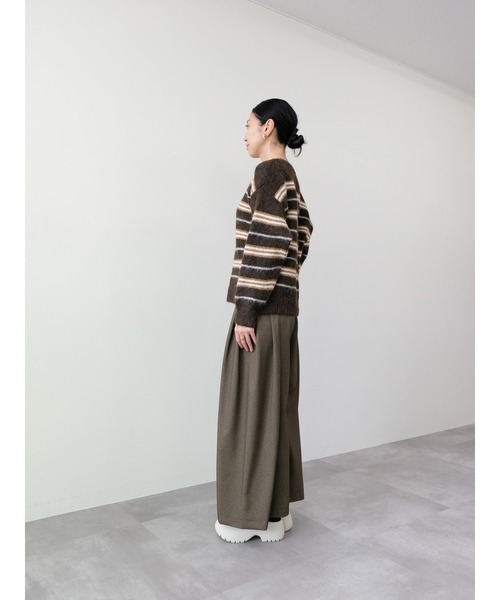 DOLLUPOOPS(ドールアップウップス)の「Vネックマルチボーダーニット(ニット/セーター・レディース・ブラウン/アイボリー・FREE)」の16枚目の写真