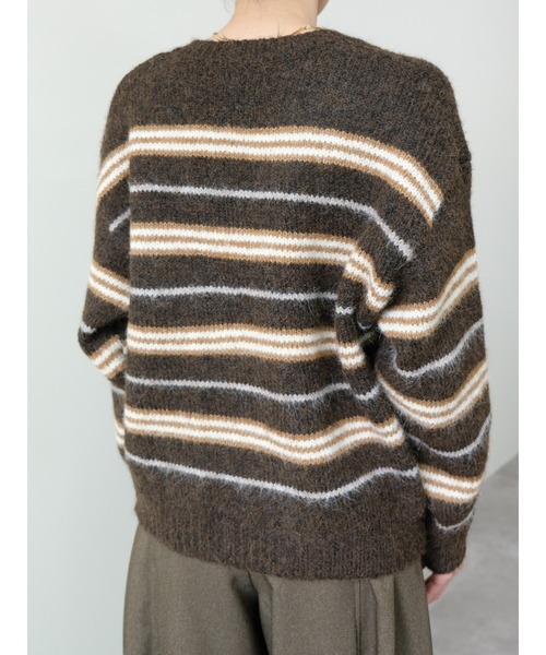 DOLLUPOOPS(ドールアップウップス)の「Vネックマルチボーダーニット(ニット/セーター・レディース・ブラウン/アイボリー・FREE)」の18枚目の写真