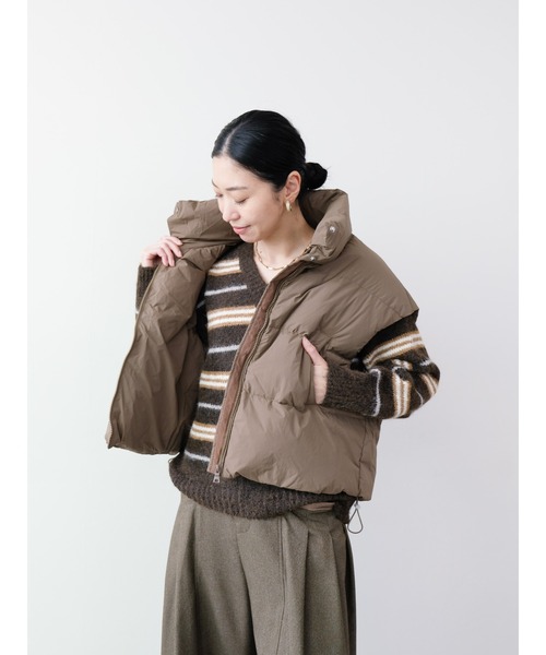 DOLLUPOOPS(ドールアップウップス)の「Vネックマルチボーダーニット(ニット/セーター・レディース・ブラウン/アイボリー・FREE)」の9枚目の写真