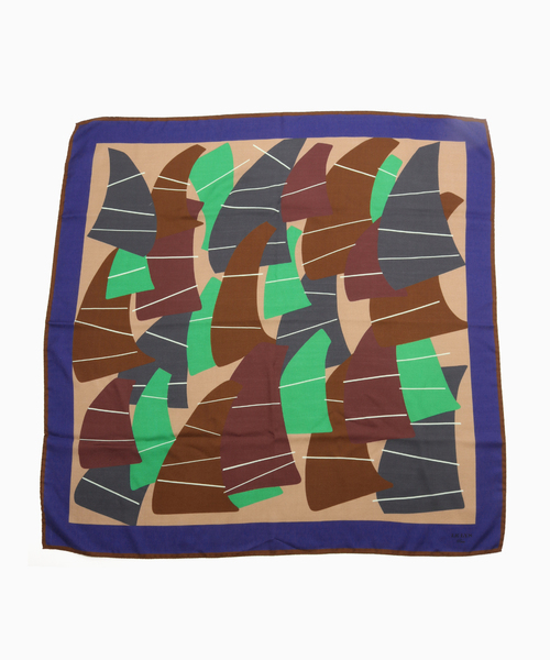 LE LYS（ルリス） Wool Silk Carre'90'GEOMETRIC'（マフラー