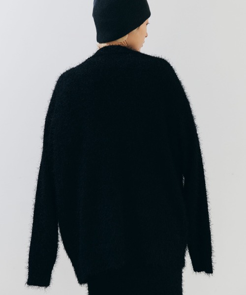lit(リット)の「Feather Over Knit Cardigan(カーディガン/ボレロ・レディース・ベージュ/ブラック・FREE)」の10枚目の写真