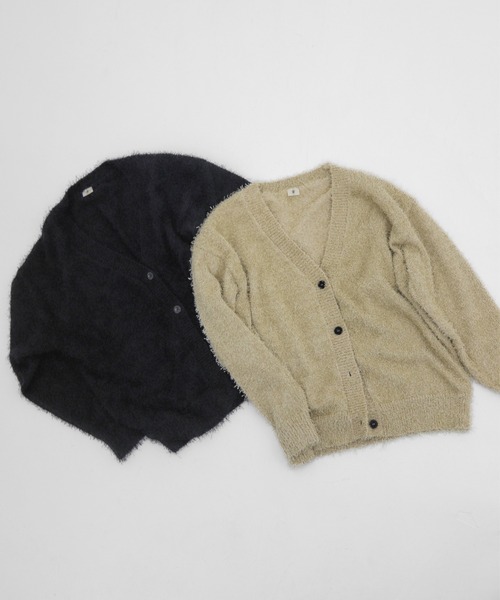 lit(リット)の「Feather Over Knit Cardigan(カーディガン/ボレロ・レディース・ベージュ/ブラック・FREE)」の20枚目の写真