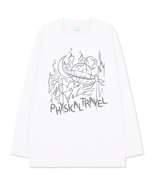 ASTRAL PROJECTION(アストラルプロジェクション)の「フィジカルトラベルオーバーサイズロングスリーブTシャツ_ホワイト(Tシャツ/カットソー・メンズ・その他・LARGE/MEDIUM/X-LARGE/XX-LARGE)」の1枚目の写真