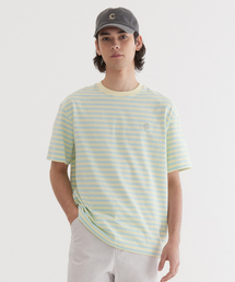 ベーシックストライプTシャツレモン