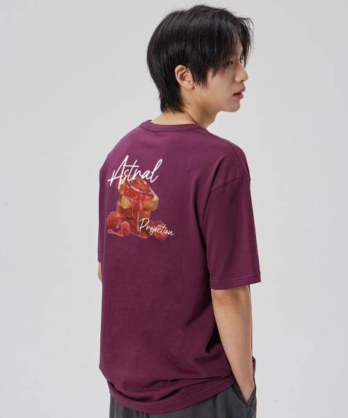 ASTRAL PROJECTION（アストラルプロジェクション）の「[ラズベリージャム]コットンルーズフィット半袖Tシャツ_プラムパープル（Tシャツ/カットソー・メンズ・その他・MEDIUM/LARGE/X-LARGE/XX-LARGE）」の4枚目の写真