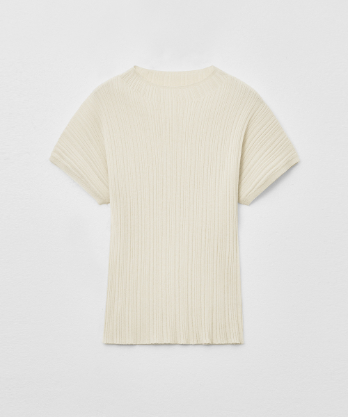 MONGDOL(モンドル)の「ホールガーメントハーフネックプリーツニットトップクリームMDKT107CREAM(ニット/セーター・レディース・その他・F)」の7枚目の写真