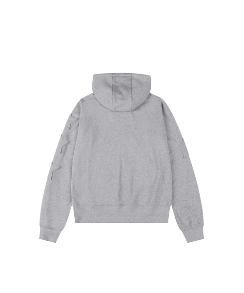 TUOMIO（トゥオミオ）の「STAR PATCH HOOD ZIP-UP [HEATHER GREY]（パーカー・レディース・その他・1/2）」の3枚目の写真