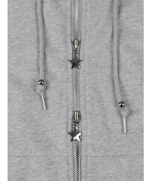 TUOMIO（トゥオミオ）の「STAR PATCH HOOD ZIP-UP [HEATHER GREY]（パーカー・レディース・その他・1/2）」の4枚目の写真