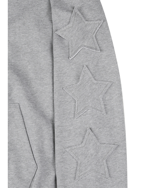 TUOMIO（トゥオミオ）の「STAR PATCH HOOD ZIP-UP [HEATHER GREY]（パーカー・レディース・その他・1/2）」の5枚目の写真