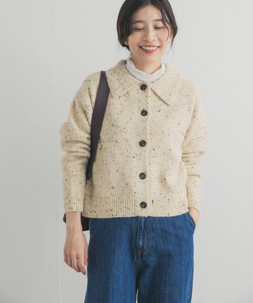 URBAN RESEARCH DOORS（アーバンリサーチドアーズ）の「ネップヤーンカーディガン（カーディガン/ボレロ・レディース・ベージュ/グレー・FREE）」の6枚目の写真