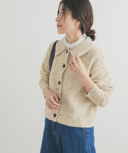 URBAN RESEARCH DOORS（アーバンリサーチドアーズ）の「ネップヤーンカーディガン（カーディガン/ボレロ・レディース・ベージュ/グレー・FREE）」の7枚目の写真