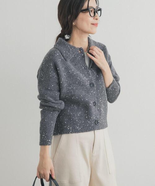 URBAN RESEARCH DOORS（アーバンリサーチドアーズ）の「ネップヤーンカーディガン（カーディガン/ボレロ・レディース・ベージュ/グレー・FREE）」の18枚目の写真