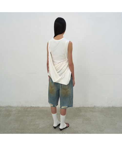 LCDC TM(エルシーディーシーティーエム)の「WASHED BLUE DENIM SHORTS (BLUE)(その他パンツ・レディース・ブルー・SMALL/MEDIUM)」の3枚目の写真
