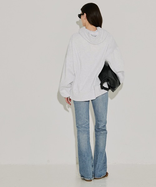 coca(coca)(コカ)の「裏起毛刺繍ロゴパーカー(パーカー・レディース・ライトグレー/ネイビー・L/M/S)」の13枚目の写真