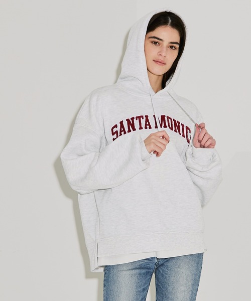 coca(coca)(コカ)の「裏起毛刺繍ロゴパーカー(パーカー・レディース・ライトグレー/ネイビー・L/M/S)」の15枚目の写真