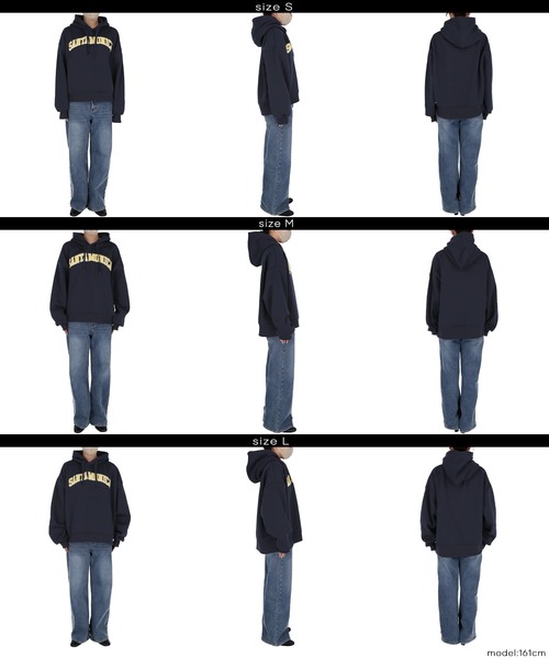 coca(coca)(コカ)の「裏起毛刺繍ロゴパーカー(パーカー・レディース・ライトグレー/ネイビー・L/M/S)」の17枚目の写真