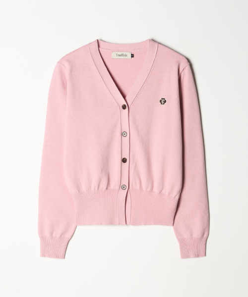 TRADCLUB(トラッドクラブ)の「ウーマンTCロゴクロップカーディガンピンク(カーディガン/ボレロ・レディース・ピンク・SMALL/MEDIUM)」の1枚目の写真