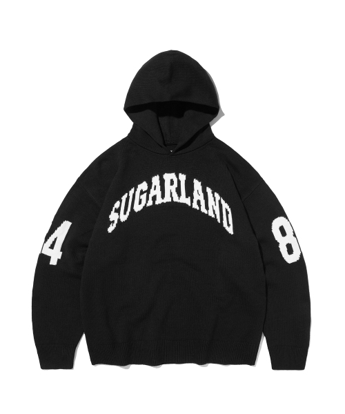 SUGARLAND вязаный худи — чёрный