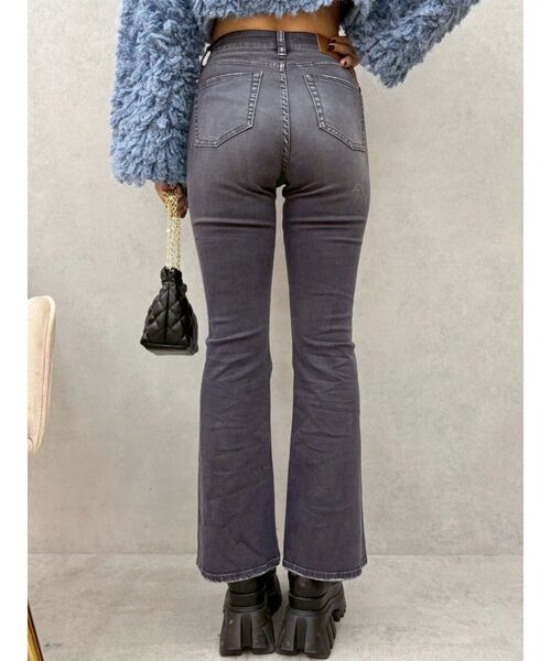 EVRIS（エヴリス）の「カラーヴィンテージライクストレッチフレアデニムパンツ　ハイウエスト（デニムパンツ・レディース・グレー/カーキ/ブラウン・X-SMALL/MEDIUM/SMALL）」の20枚目の写真