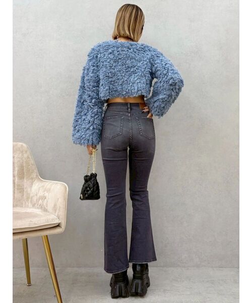 EVRIS（エヴリス）の「カラーヴィンテージライクストレッチフレアデニムパンツ　ハイウエスト（デニムパンツ・レディース・グレー/カーキ/ブラウン・X-SMALL/MEDIUM/SMALL）」の21枚目の写真