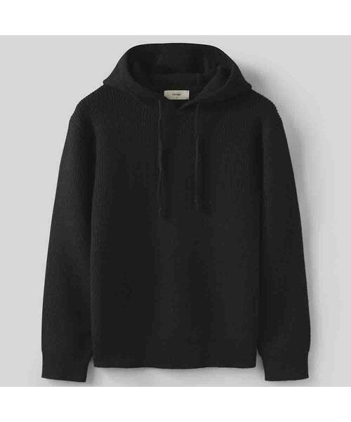 FABREGAT（ファブレガ）の「マドレーヌウールニットフード(4COLOR)（ニット/セーター・メンズ・チャコール/ダークブラウン/ブラック/アイボリー・3/2）」の2枚目の写真