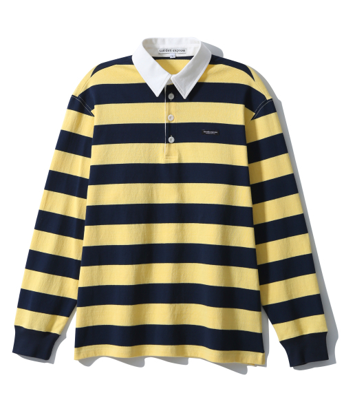 GARDEN EXPRESS(ガーデンエクスプレス)の「Bold Stripe Rugby T-Shirt (yellow mix)(ポロシャツ・メンズ・その他・LARGE/X-LARGE)」の2枚目の写真