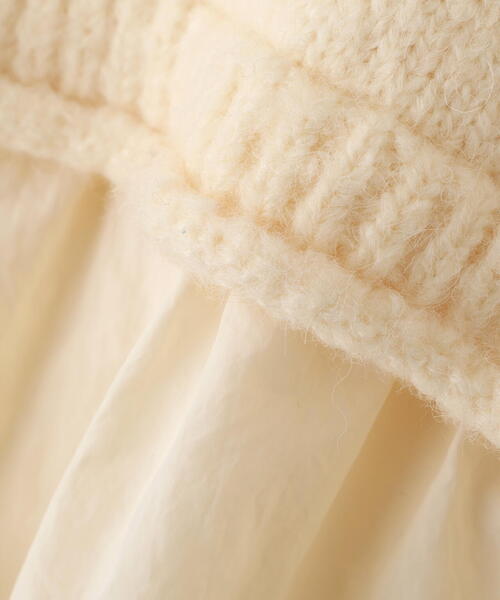FREE'S MART（フリーズマート）の「アルパカ混布帛ドッキングバルーンニット（ニット/セーター・レディース・ホワイト/ベージュ/グレー・FREE）」の18枚目の写真