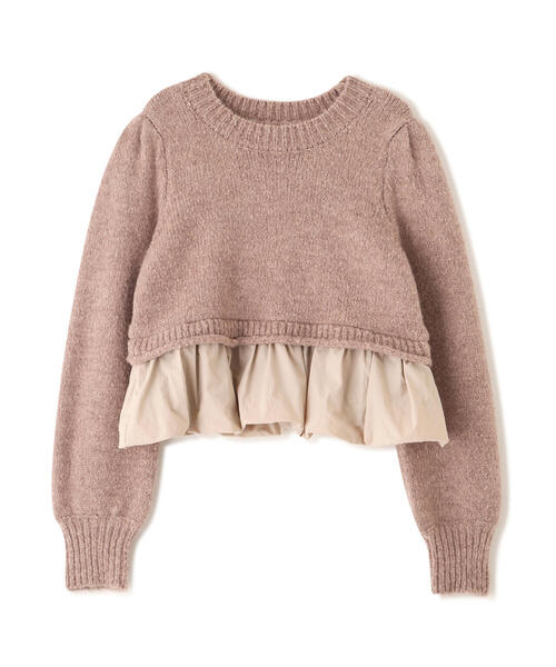 FREE'S MART（フリーズマート）の「アルパカ混布帛ドッキングバルーンニット（ニット/セーター・レディース・ホワイト/ベージュ/グレー・FREE）」の19枚目の写真